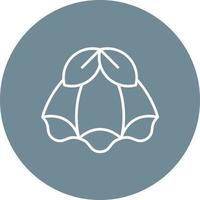Pea Flower Line Circle Background Icon vector