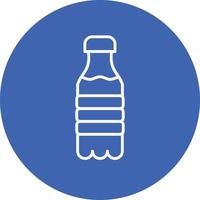 Water Bottle Line Circle Background Icon vector