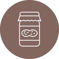 Peanut Butter Line Circle Background Icon vector