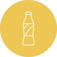 Soda Line Circle Background Icon vector