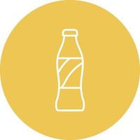 Soda Line Circle Background Icon vector