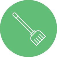 Broom Cleaning Line Circle Background Icon vector