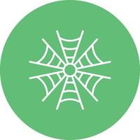 icono de fondo de círculo de línea de tela de araña vector