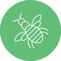 Honeybee Line Circle Background Icon vector