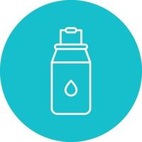 Milk Bucket Line Circle Background Icon vector