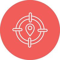Target Location Line Circle Background Icon vector