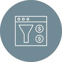 Conversion Marketing Line Circle Background Icon vector
