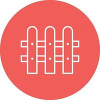 Fence Line Circle Background Icon vector