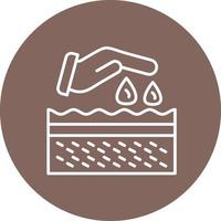 Seedling Line Circle Background Icon vector