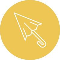 Closed Umbrella Line Circle Background Icon vector