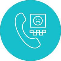 Complaint Line Circle Background Icon vector