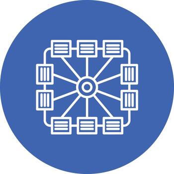 icono de fondo de círculo de línea de complejidad vector