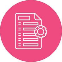 Documents Management Line Circle Background Icon vector