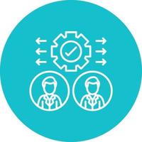 Policy Deployment Line Circle Background Icon vector