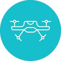 Drone Line Circle Background Icon vector