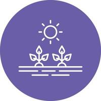 Plantation Line Circle Background Icon vector