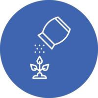 Fertilizer Line Circle Background Icon vector