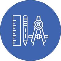 Geometry Tools Line Circle Background Icon vector