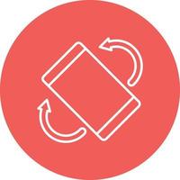 Screen Rotation Line Circle Background Icon vector