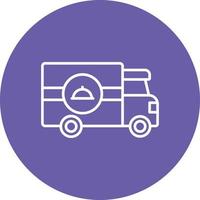 Delivery Line Circle Background Icon vector