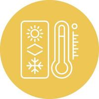 Thermostat Line Circle Background Icon vector