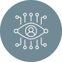 Visionary Line Circle Background Icon vector