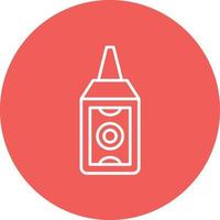 Glue Line Circle Background Icon vector