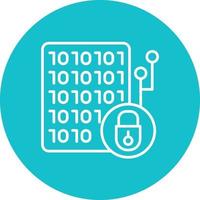 Encryption Line Circle Background Icon vector