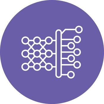 Deep Learning Line Circle Background Icon vector