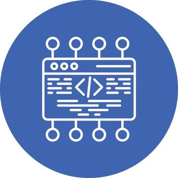 Metadata Line Circle Background Icon vector