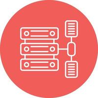 Data Transformation Line Circle Background Icon vector