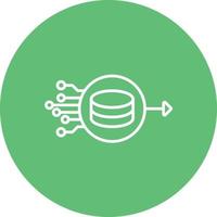 Input Line Circle Background Icon vector