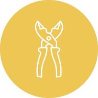 Wire Cutters Line Circle Background Icon vector