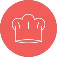 Chefs Hat Line Circle Background Icon vector