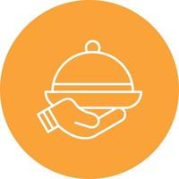 Concession Catering Line Circle Background Icon vector