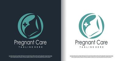 pregnant logo design vector with modern unique style concept premium vector