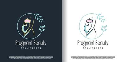 pregnant logo design vector with modern unique style concept premium vector