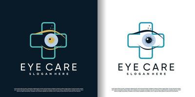 eye care logo icon with creative and modern concept premium vector