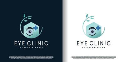 eye care logo icon with creative and modern concept premium vector