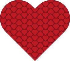 valentines day heart vector graphic with pattern