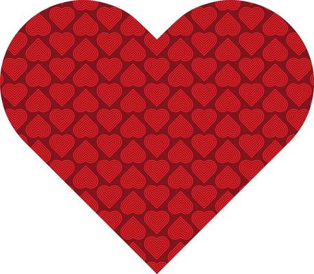 valentines day heart vector graphic with pattern