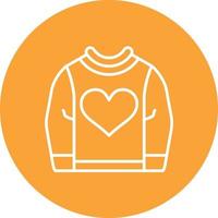 Sweatshirt Line Circle Background Icon vector