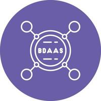 BDaaS Line Circle Background Icon vector