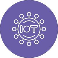 Internet of Things Line Circle Background Icon vector