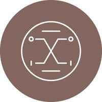 Fuzzy Logic Line Circle Background Icon vector