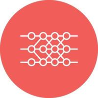 Neural Network Line Circle Background Icon vector