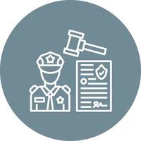 Law Enforcement Line Circle Background Icon vector