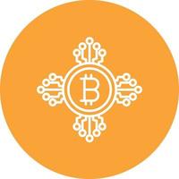 Cryptocurrency Line Circle Background Icon vector