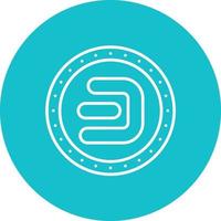Dash Line Circle Background Icon vector