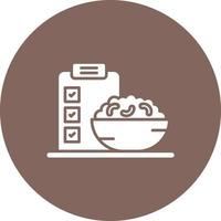 Weekly Food-Prep Glyph Circle Background Icon vector